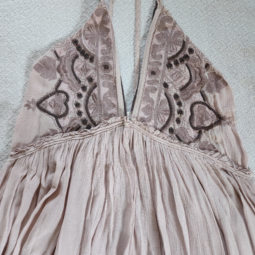 Rare Free People Embroidered/Beaded Dress - Picture 4 of 12